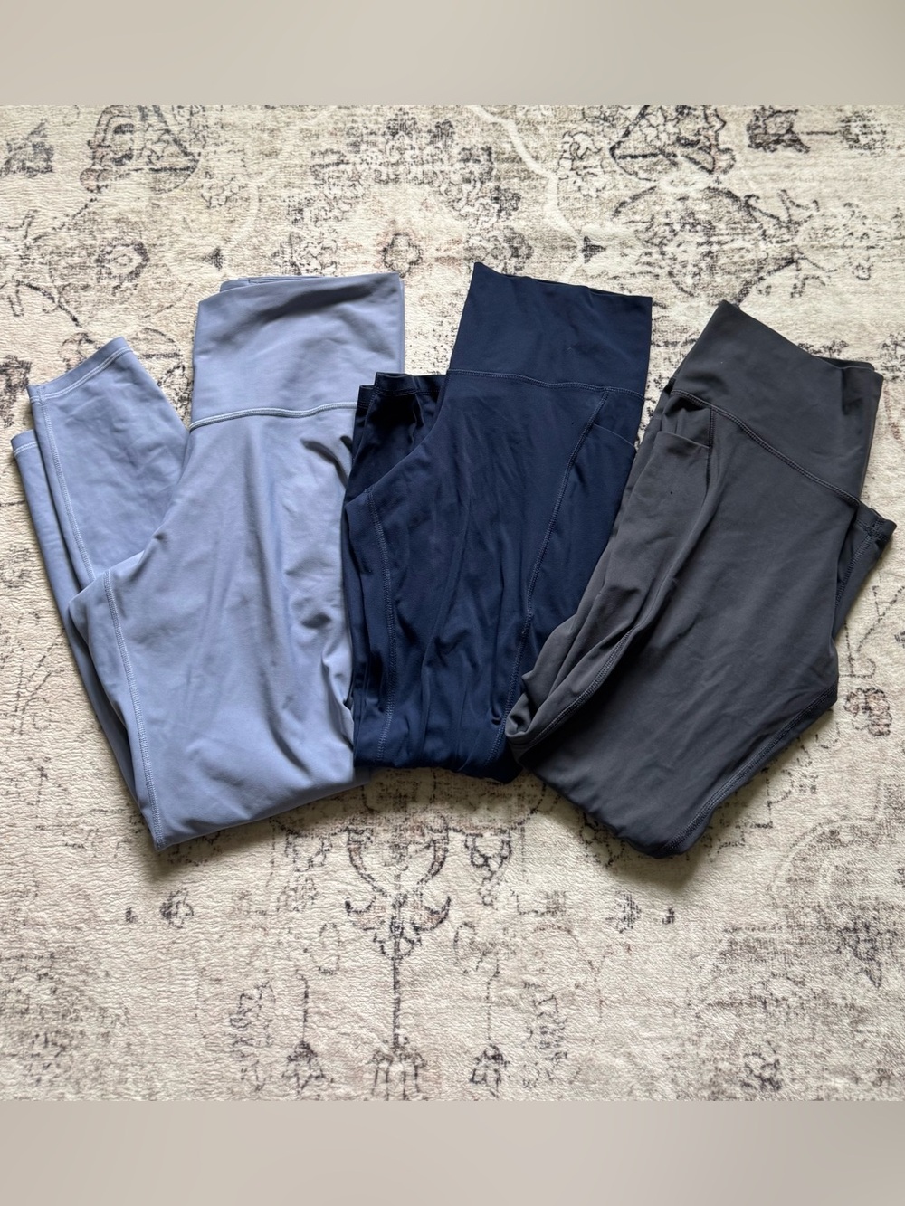 Women’s  High-Waist Active Leggings - Purple, Navy & Charcoal